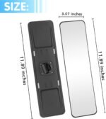 Rear View Mirror,Universal Anti-glare HD Adjustable Car Panoramic Rear View Mirror with Suction Cup(Widen the Field of View-Sector/Trapezoid/Rounded Rectangle) - Image 2