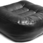 Super Thicken Leather Car Seat Cushion for Adults - Portable Angle Lift Seat Pad with Breathable Cover, Handle, and Buckle - Ideal for Trucks, SUVs, and Office Chairs