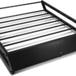 Universal Tubular Bar/Box Frame Rooftop Cargo Carrier Basket with Wind Fairing, 143 lbs Max Load
