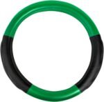 18 inches Steering Wheel Cover Full Green with Black Comfort Pad