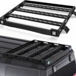 Roof Rack Rear Cargo Basket With 2 Pcs Led Light Bar Compatible for Hardtop 4-Door,  Half Short Luggage Rack Rooftop Storage Carrier