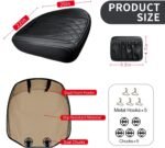 2 Pack Leather Front Car Seat Cover Bottom Car Seat, Universal Anti-Slip Driver Car Seat Protectors with Storage Pocket, Waterproof Bottom Auto Seat Cushion Pad Mat for Most Vehicles(Black) - Image 2