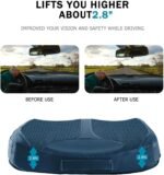 Car Memory Foam Heightening Seat Cushion for Short Drivers,Hip/Tailbone/Lower Back Pain Relief Driving Booster seat for Adults,for Truck,SUV,Office Chair,Wheelchair,etc.(Blue) - Image 2