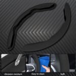 Steering Wheel Cover, Non- Slip Segmented Car Steering Wheel Cover, Steering Wheel Cover Men & Women, Universal 99% Car Wheel Cover Protector (Black-Regular Style) - Image 2