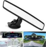 Rear View Mirror, Adjustable Car Interior Rear View Mirror Car Seat Child Safety Mirror for Universal Cars Trucks -9.64 x 2.6 inch (White) - Image 2