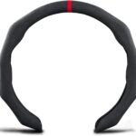 Car Steering Wheel Cover Suede Wrap 14.5-15 inch Steering Wheel Grip Snap On Non Slip Sport Car Interior Accessories Decoration Universal Black