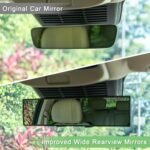 Rear View Mirror, Interior Clip-on Wide Angle Rear View Mirror, Universal 11.81 Inch Panoramic Convex Rearview Mirror, Rear View Mirror Accessory, for Cars,s,Trucks, Various Kinds Vehicles - Image 2