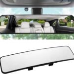 Panoramic Rear View Mirror 11.2''(285mm), Wide Angle Convex Curve Interior Rearview Mirror Clip on Original Mirror to Eliminate Blind Spot for Cars  Trucks