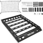 Universal Car Rooftop Cargo Carrier Basket with Cargo Net, 47'' W X 36'' L X 5" H, 150 lbs Max Load,