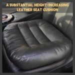 Car Booster Seat Cushion, Extra Large Thick Leather Cushions for Adult Driving, Heightening Seat Car Seat Mat for Trucks Driver, SUVs, Home Office Chairs Wheelchairs(Black) - Image 2