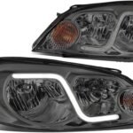Smoked Lens LED Headlights with Day Running Light Strip