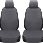 Car Seat Covers Cushion Pad, Seat Covers for Cars, Super Breathable, Warm in Winter and Cool in Summer, Anti-Slip, Storage Bags, Universal Seat Covers Fit for Most Sedans(Gray 2 Front Seat)